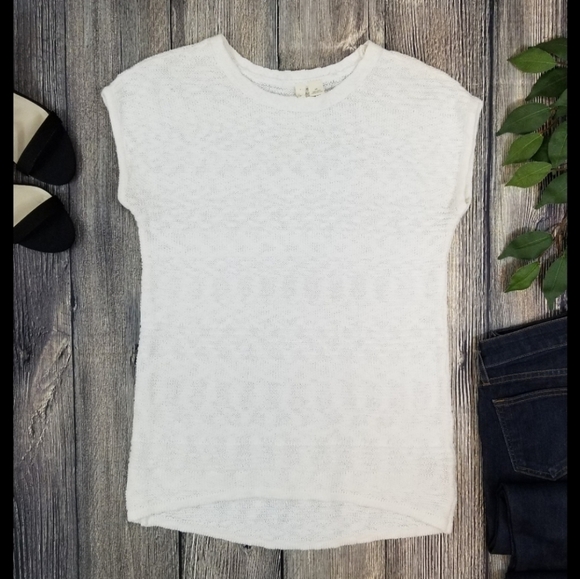 Anthropologie Tops Anthropologie Moth White Knit Sleeveless Top